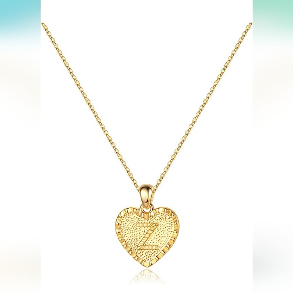 Z Heart Charm necklace